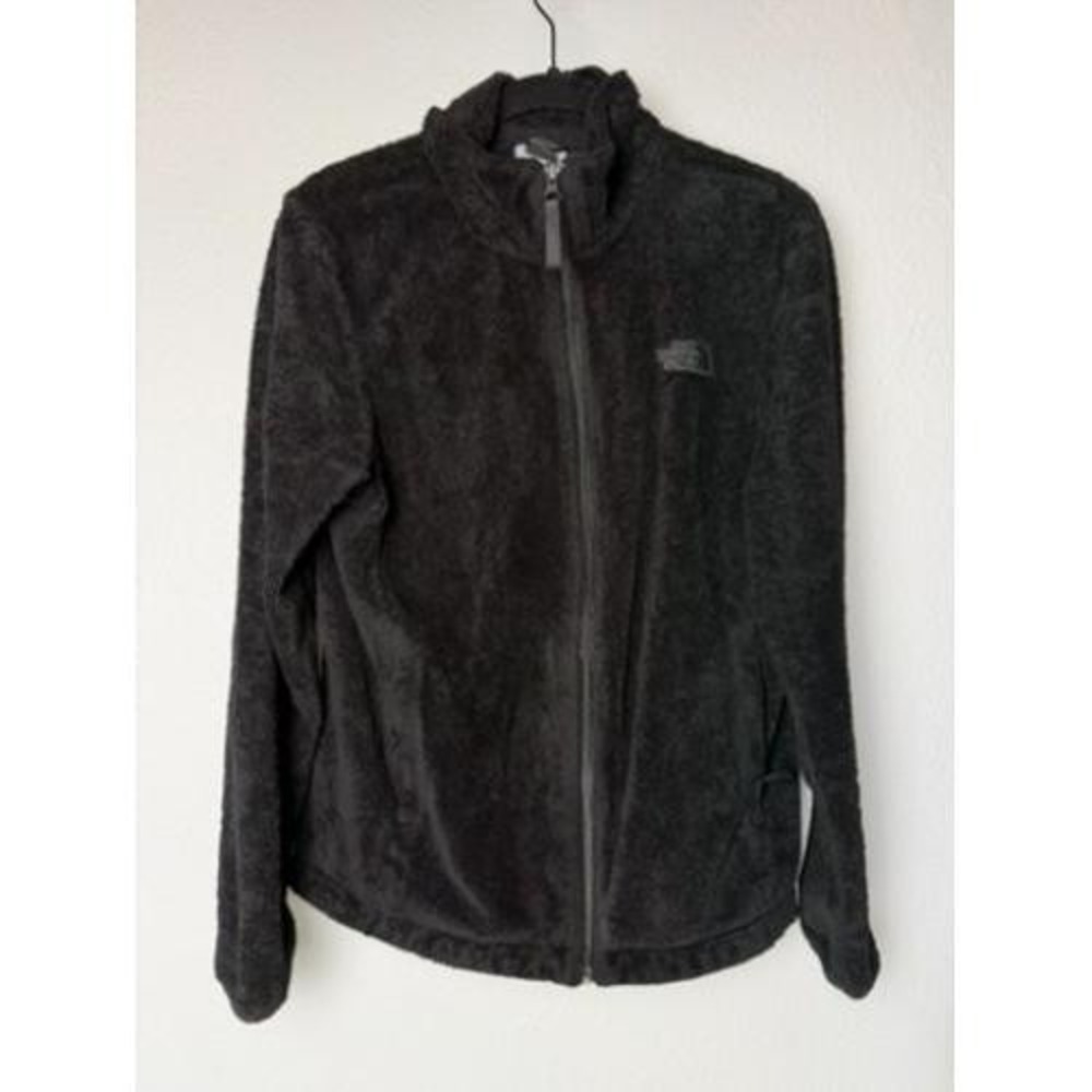 The North Face Jacket Womens Medium Black Sherpa Fleece Full Zip Warm Cozy